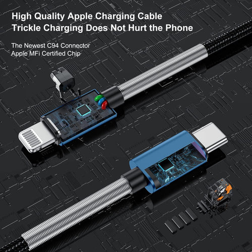 2Pack 10Ft Iphone Fast Charger Cable, [Apple Mfi Certified] Long USB C to Lightning Cable 10 Foot, High Fast 10 Feet Apple Charging Cord for Apple Iphone 14/14 Pro Max/13 Mini/12/11/Xs/Xr/8/7Plus,Ipad